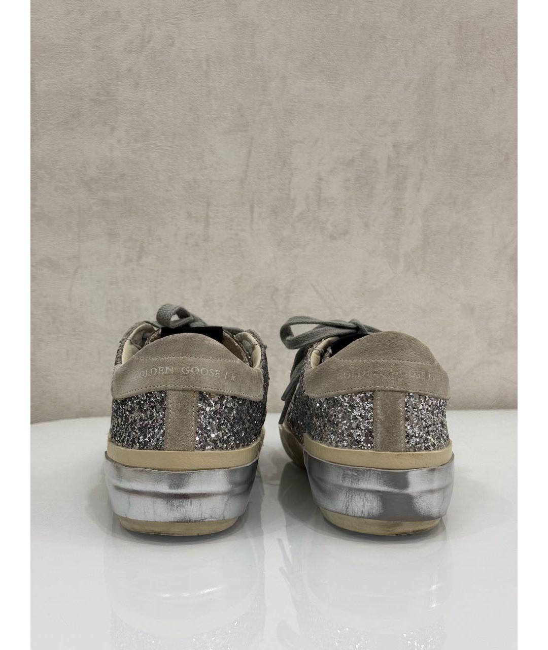 GOLDEN GOOSE DELUXE BRAND Серебряные замшевые кеды, фото 6