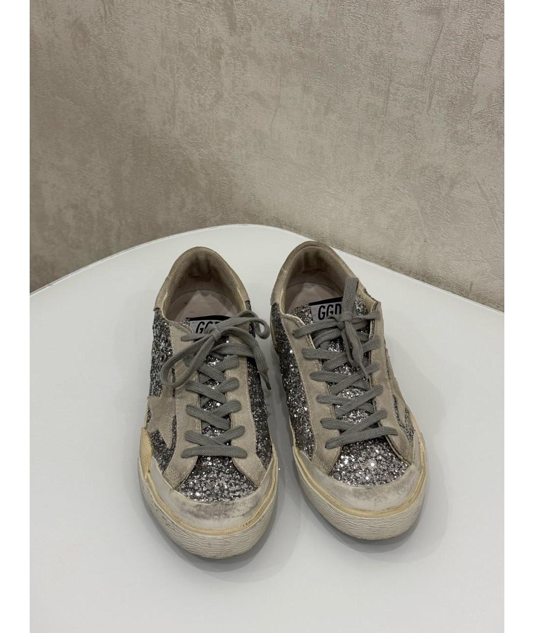 GOLDEN GOOSE DELUXE BRAND Серебряные замшевые кеды, фото 3