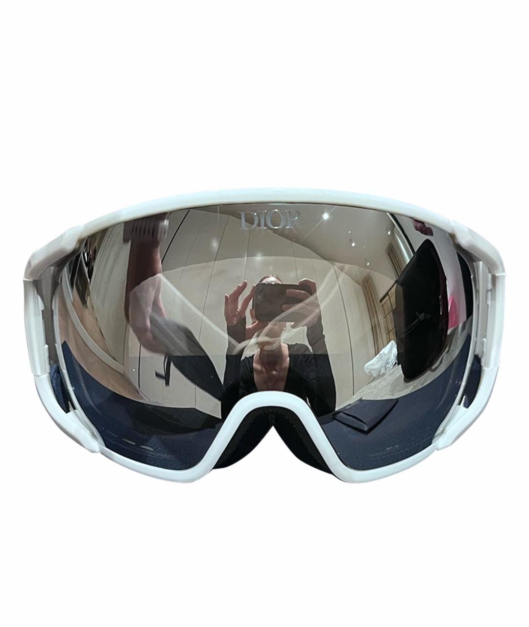 CHRISTIAN DIOR Белые пластиковые солнцезащитные очки, фото 1