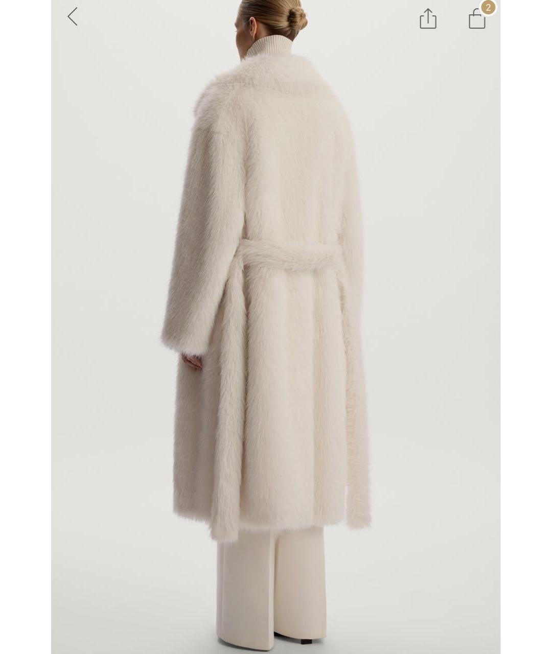 12 STOREEZ Белая полиэстеровая шуба, фото 6