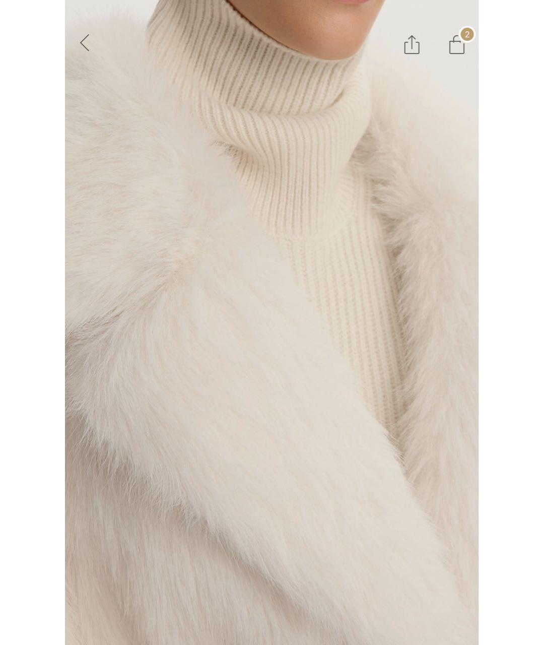 12 STOREEZ Белая полиэстеровая шуба, фото 5