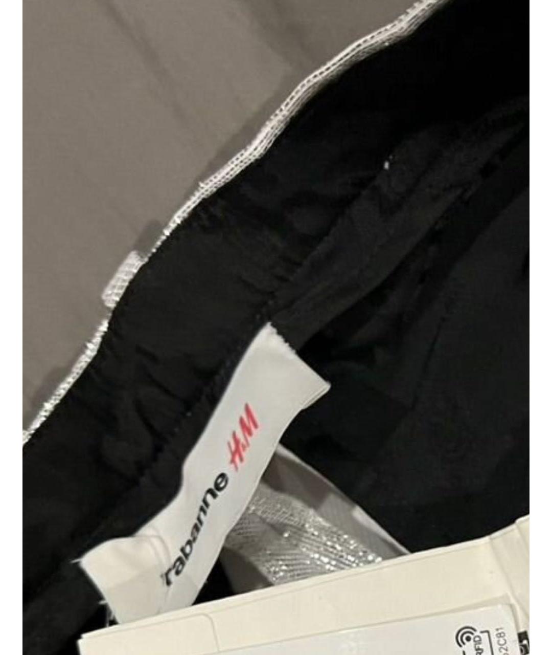 PACO RABANNE Серебряные прямые брюки, фото 3