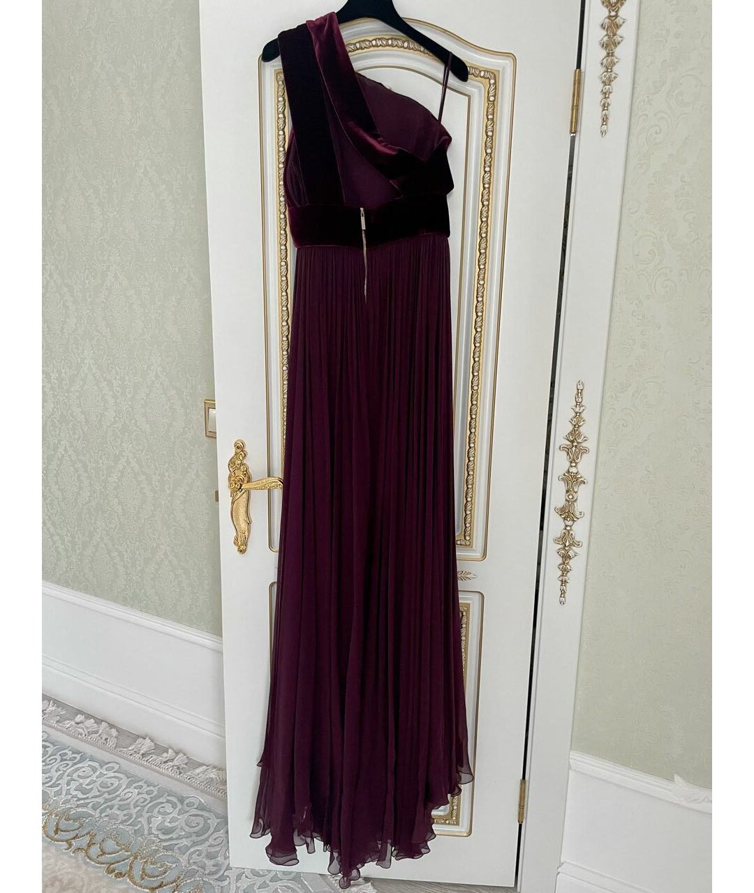 ELIE SAAB Бордовое шелковое вечернее платье, фото 6