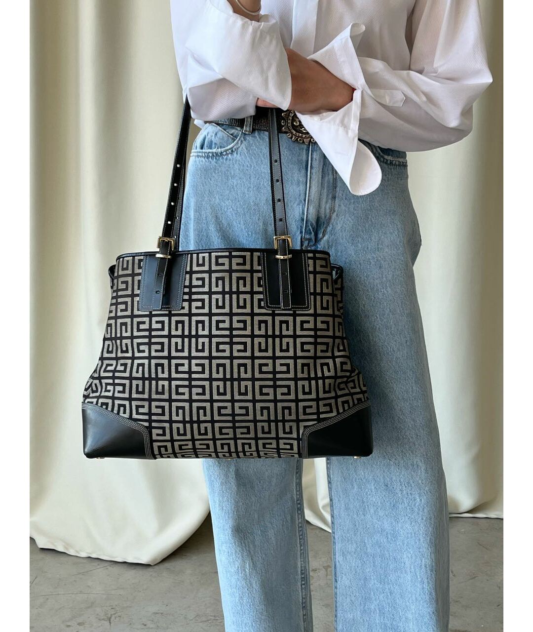 GIVENCHY VINTAGE Мульти тканевая сумка тоут, фото 3