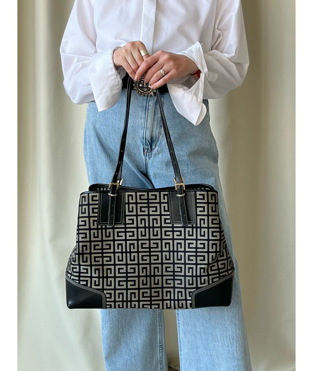 GIVENCHY VINTAGE Мульти тканевая сумка тоут, фото 5