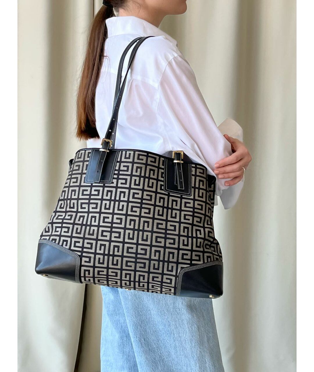 GIVENCHY VINTAGE Мульти тканевая сумка тоут, фото 4