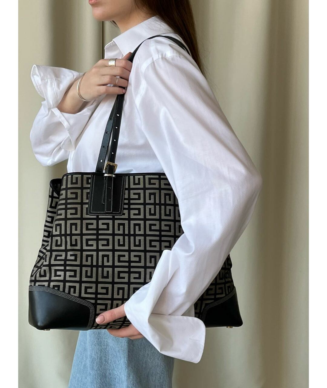 GIVENCHY VINTAGE Мульти тканевая сумка тоут, фото 2