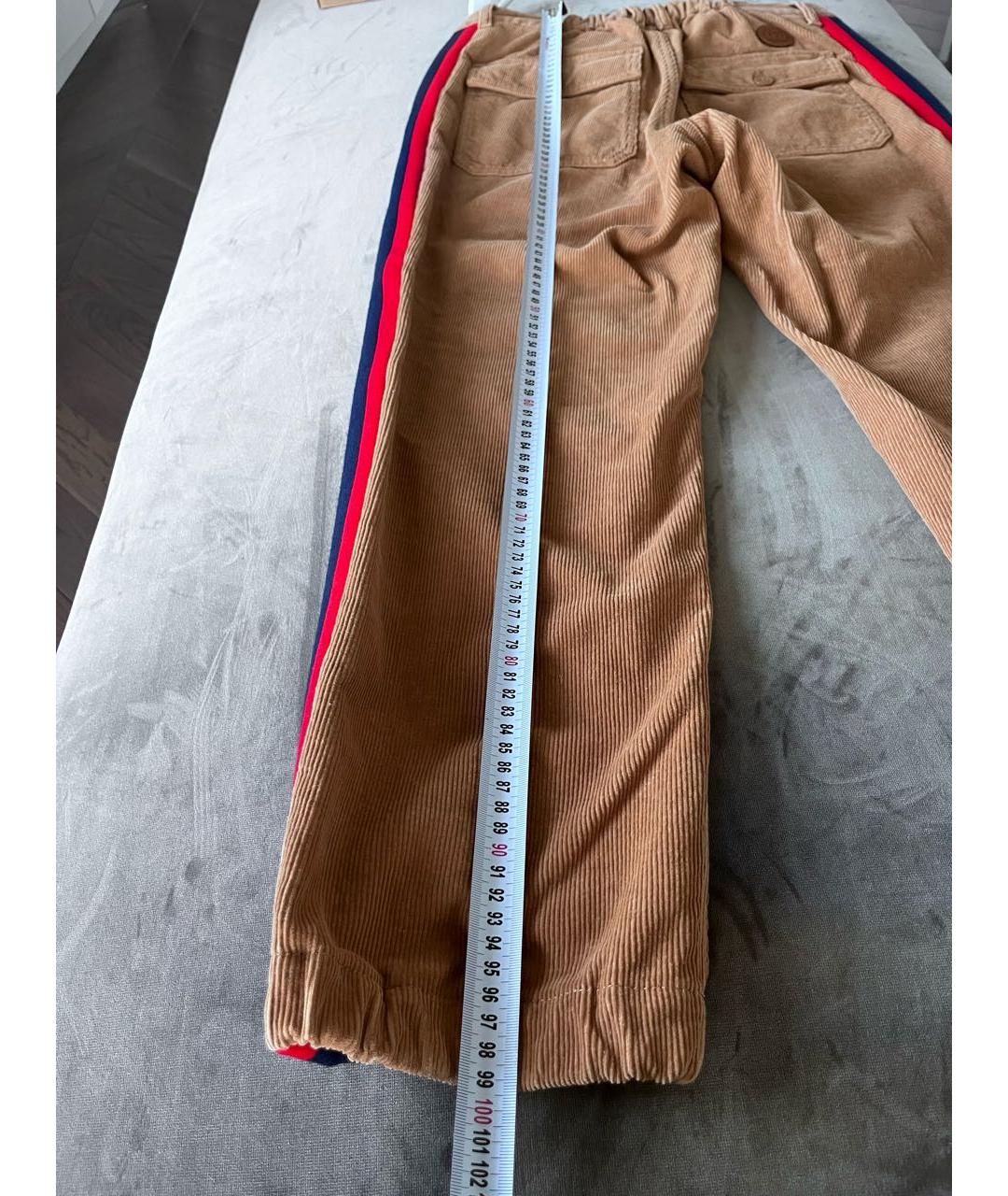 GUCCI Коричневые хлопковые повседневные брюки, фото 8