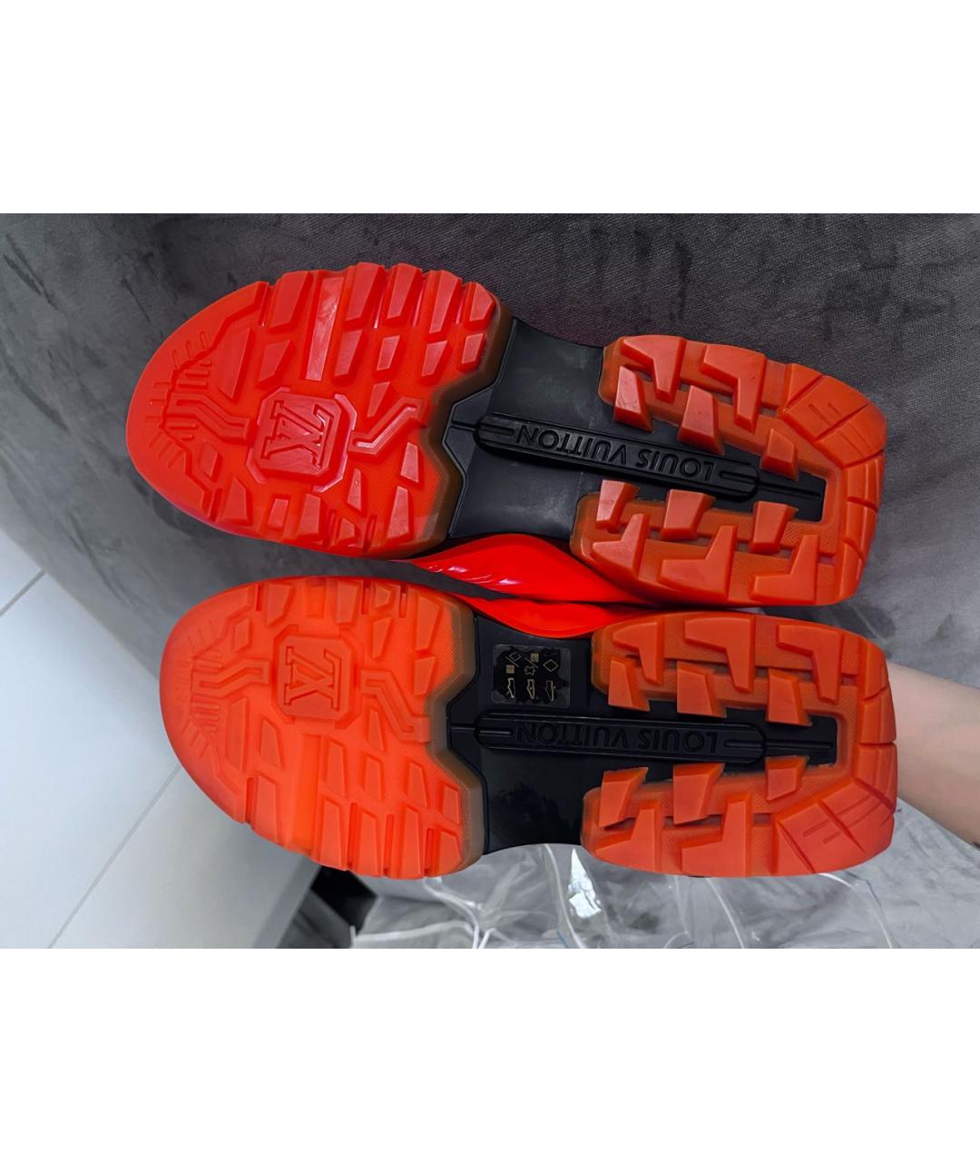 LOUIS VUITTON Оранжевое низкие кроссовки / кеды, фото 7