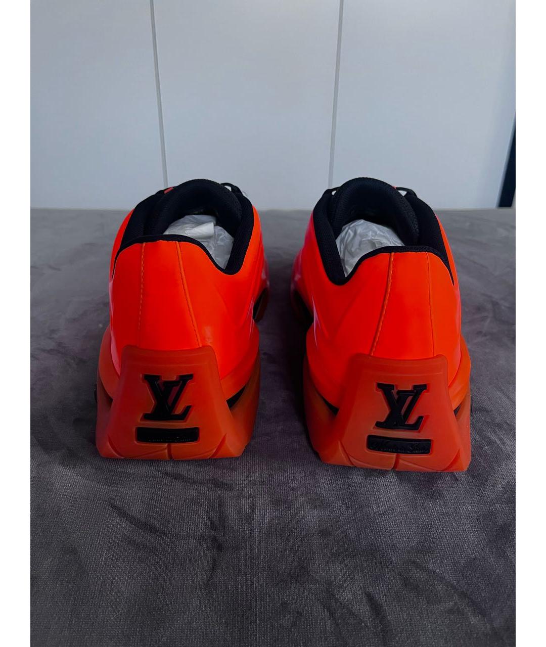 LOUIS VUITTON Оранжевое низкие кроссовки / кеды, фото 4
