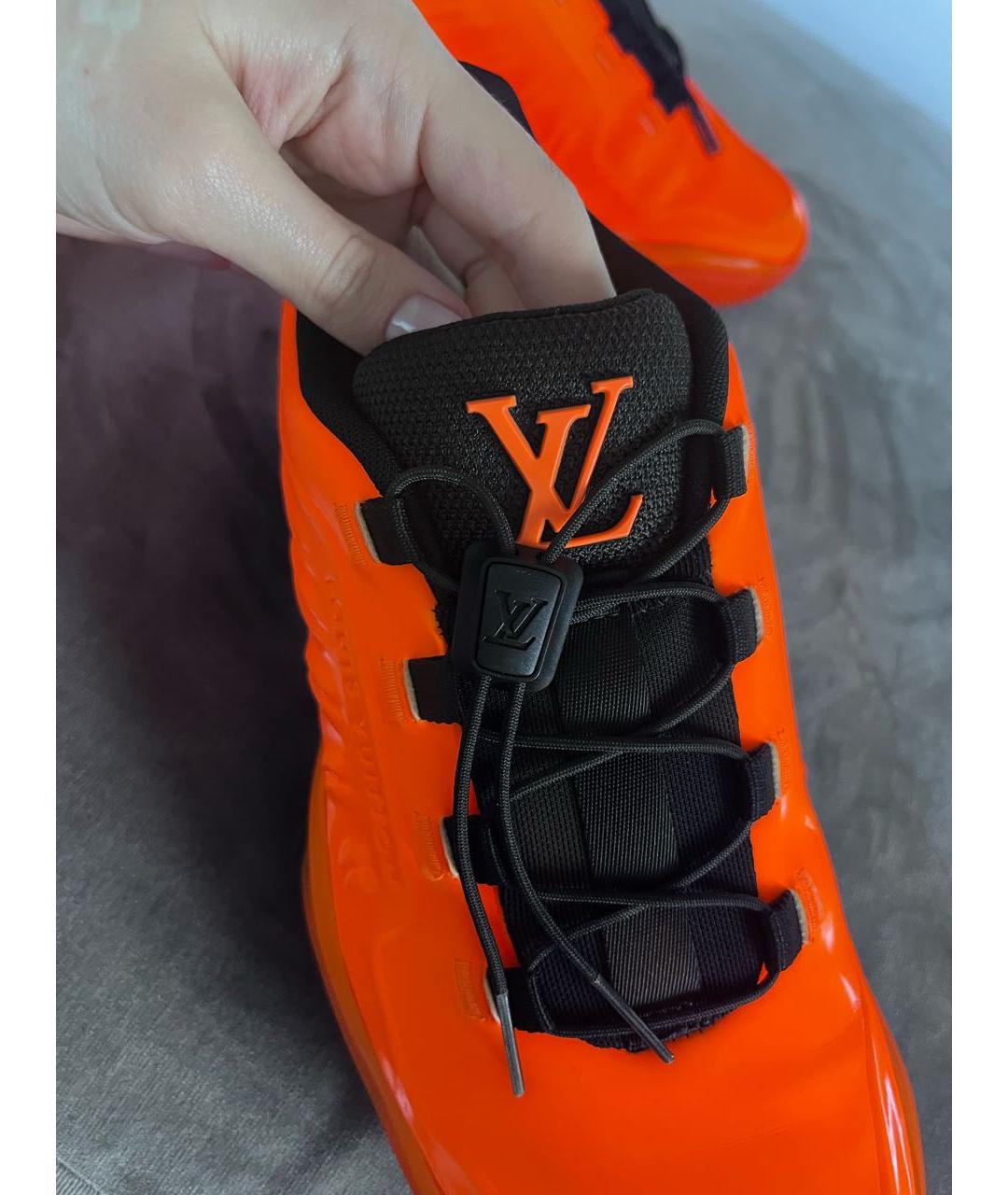 LOUIS VUITTON Оранжевое низкие кроссовки / кеды, фото 5