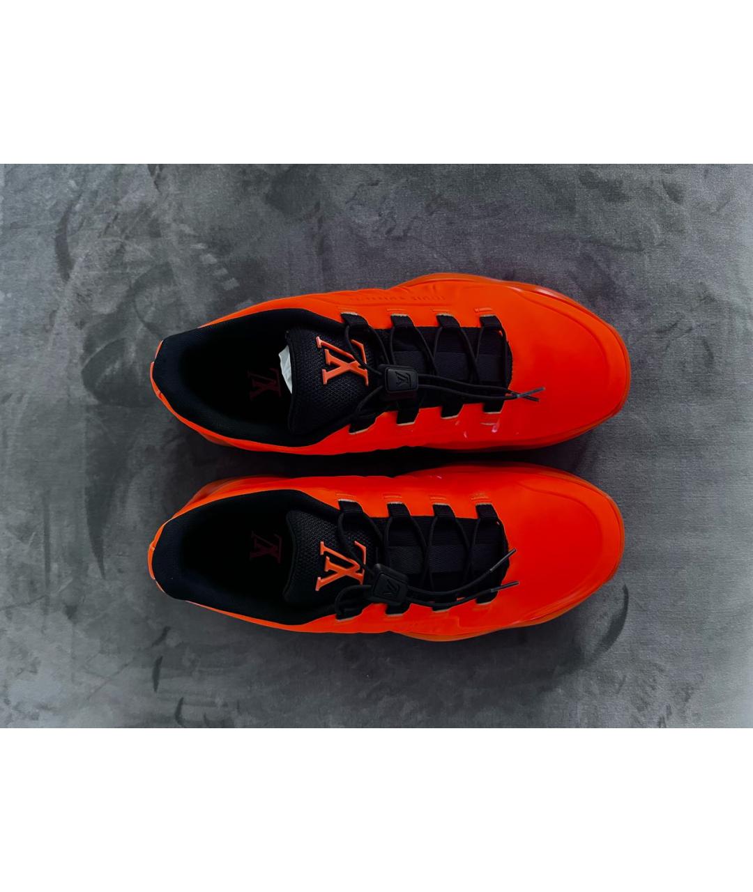 LOUIS VUITTON Оранжевое низкие кроссовки / кеды, фото 3