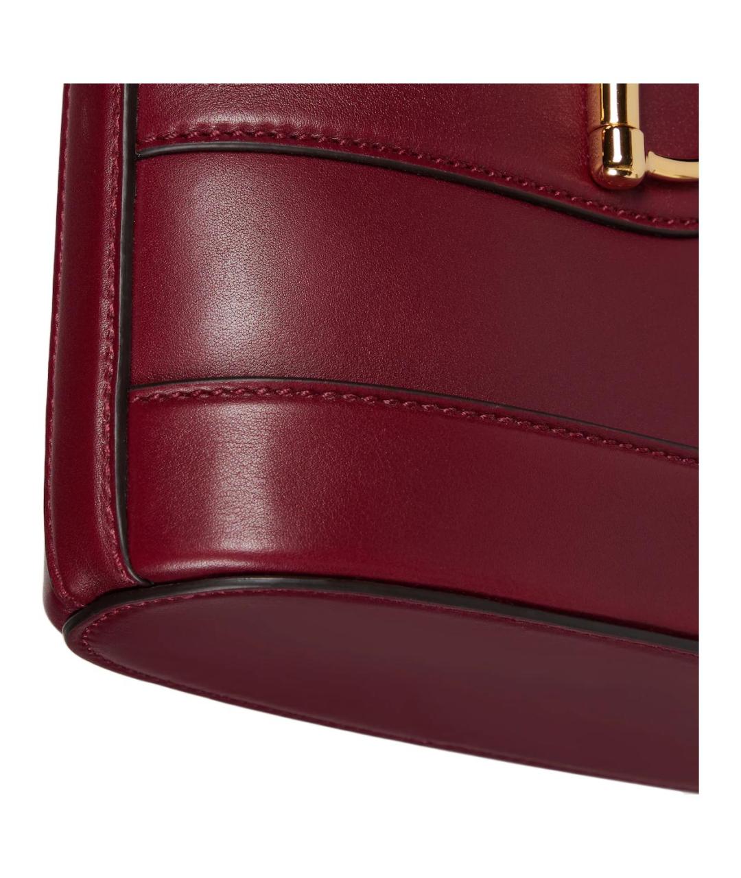 GUCCI Бордовая кожаная сумка через плечо, фото 6