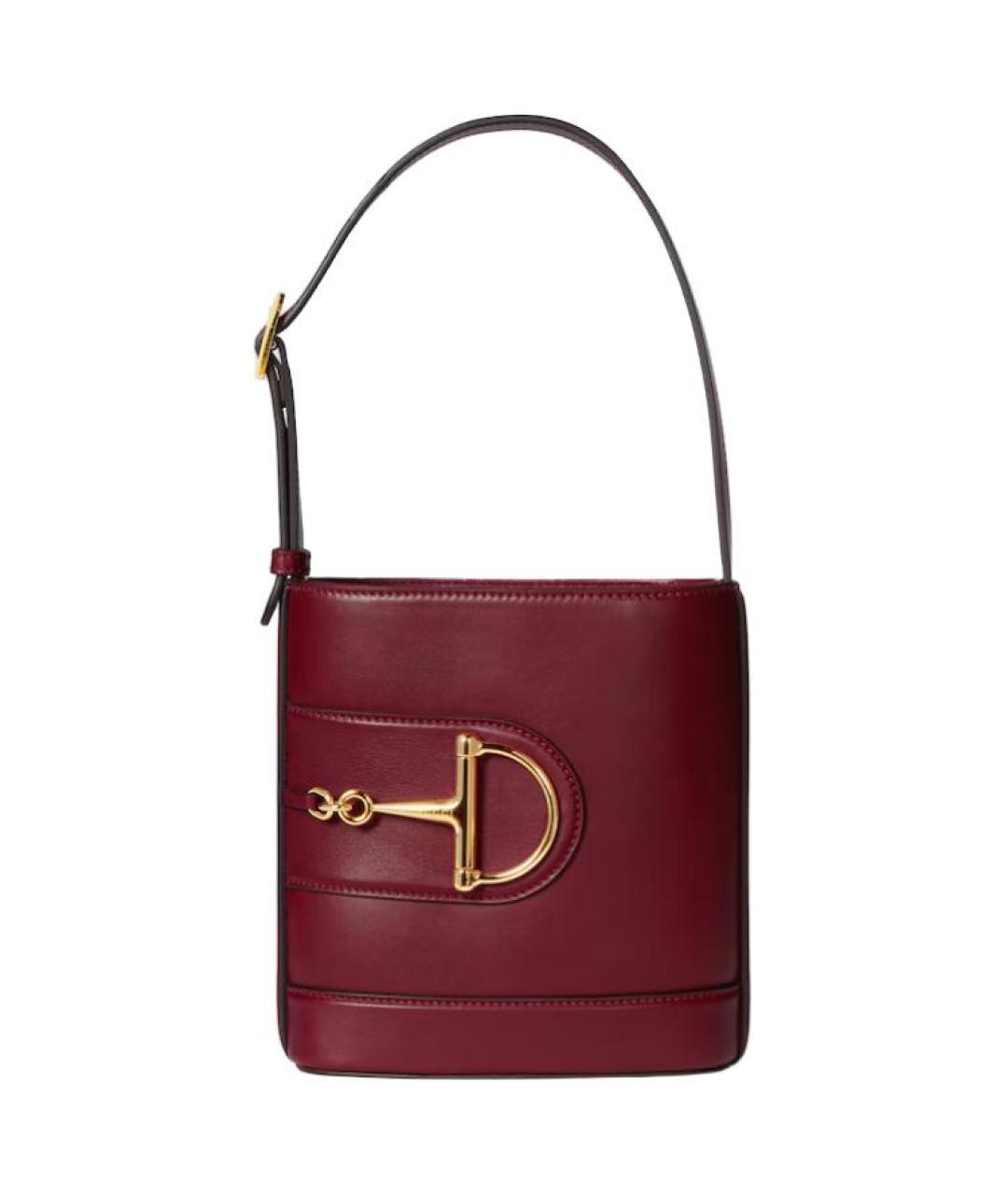 GUCCI Бордовая кожаная сумка через плечо, фото 2