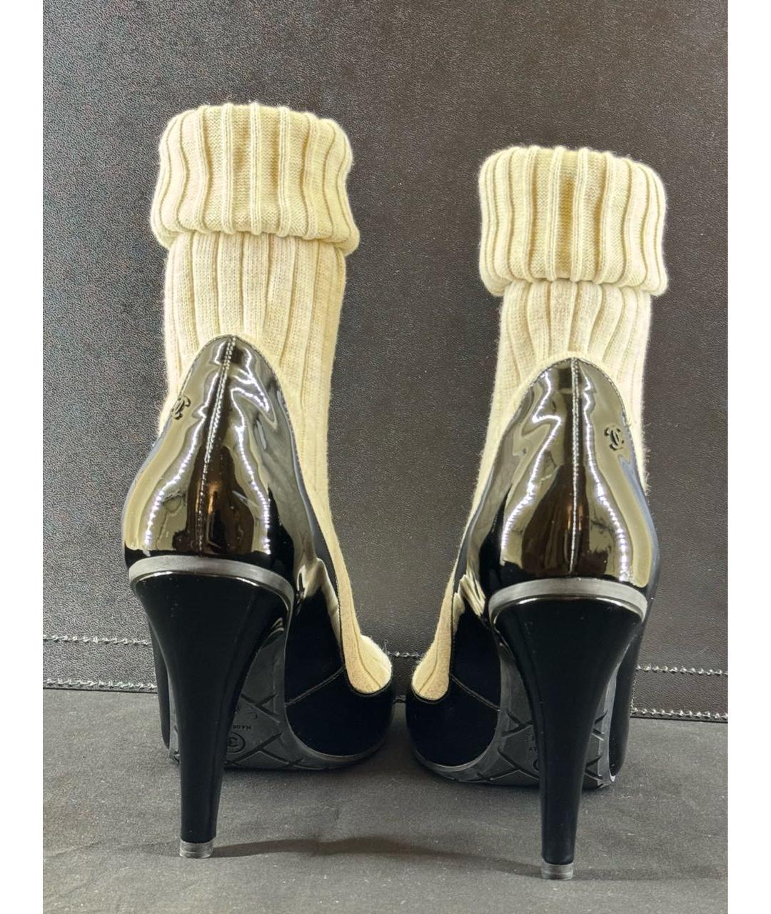 CHANEL Черные туфли из лакированной кожи, фото 5