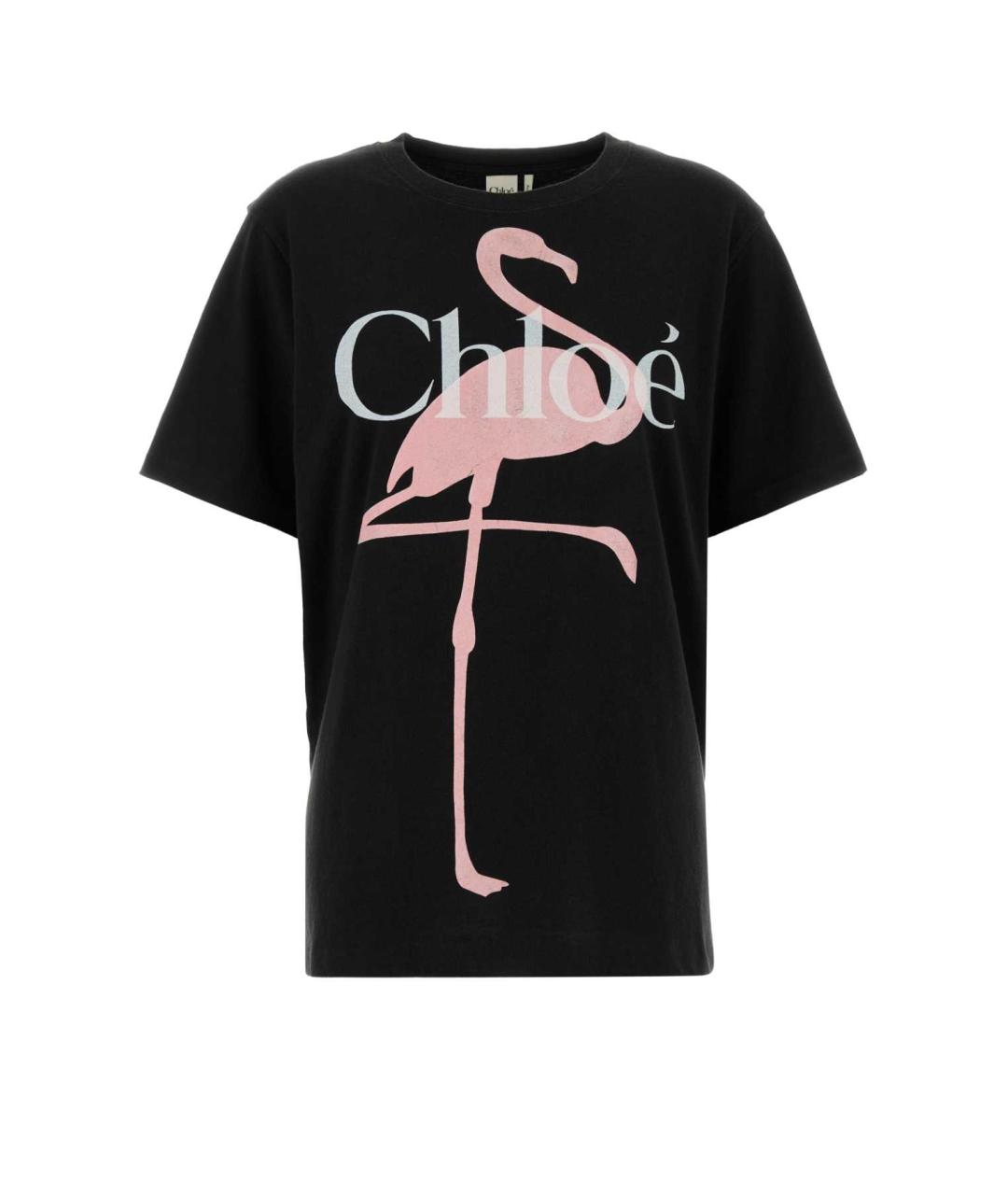 CHLOE Черная хлопковая футболка, фото 1