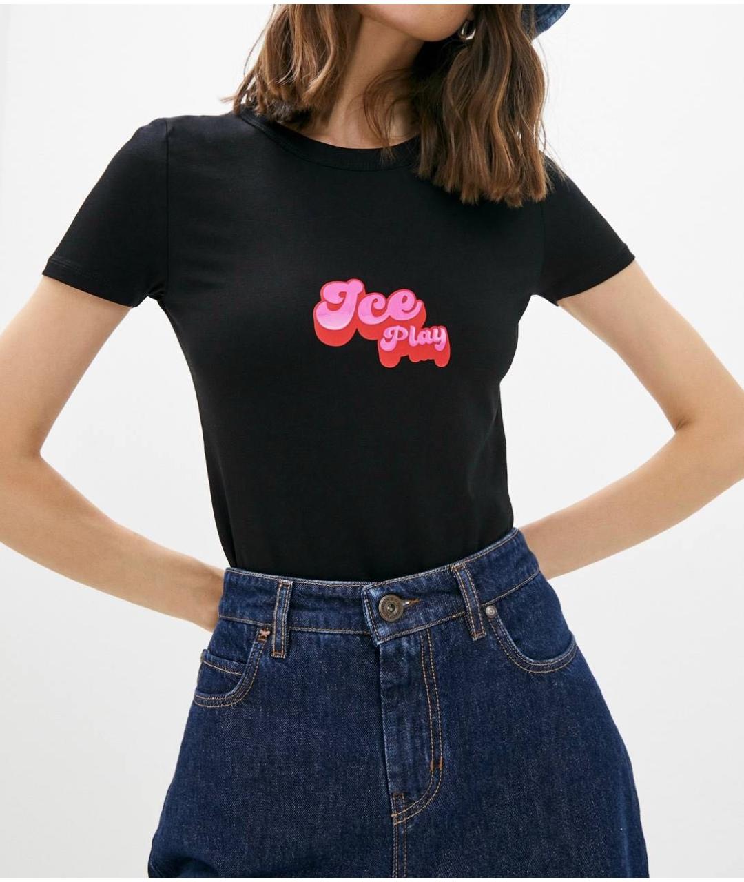 ICE PLAY Черная хлопковая футболка, фото 2