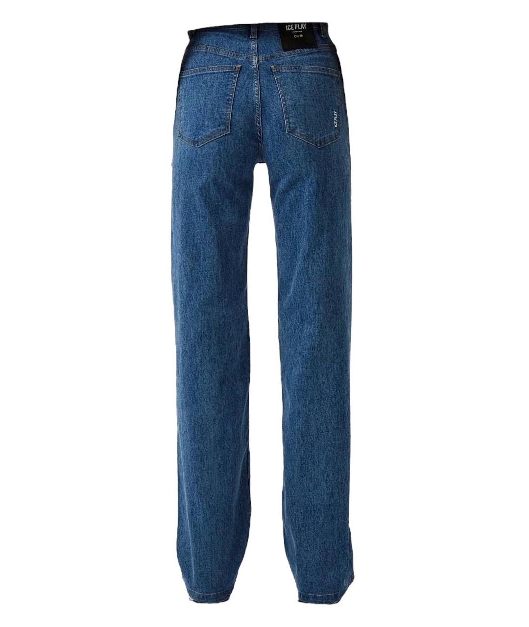 ICE PLAY Синие хлопковые прямые джинсы, фото 2