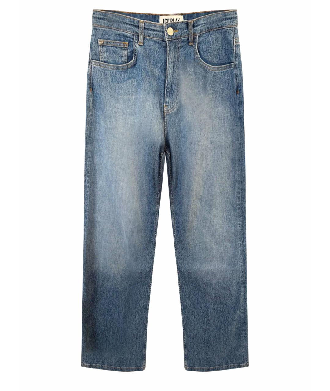 ICE PLAY Синие хлопковые прямые джинсы, фото 1