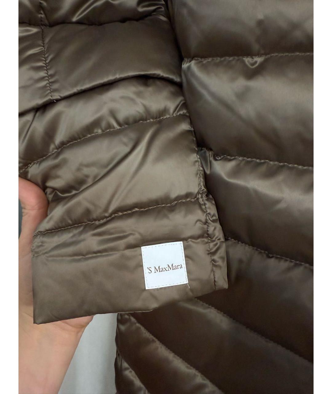 'S MAX MARA Коричневый пуховик, фото 6