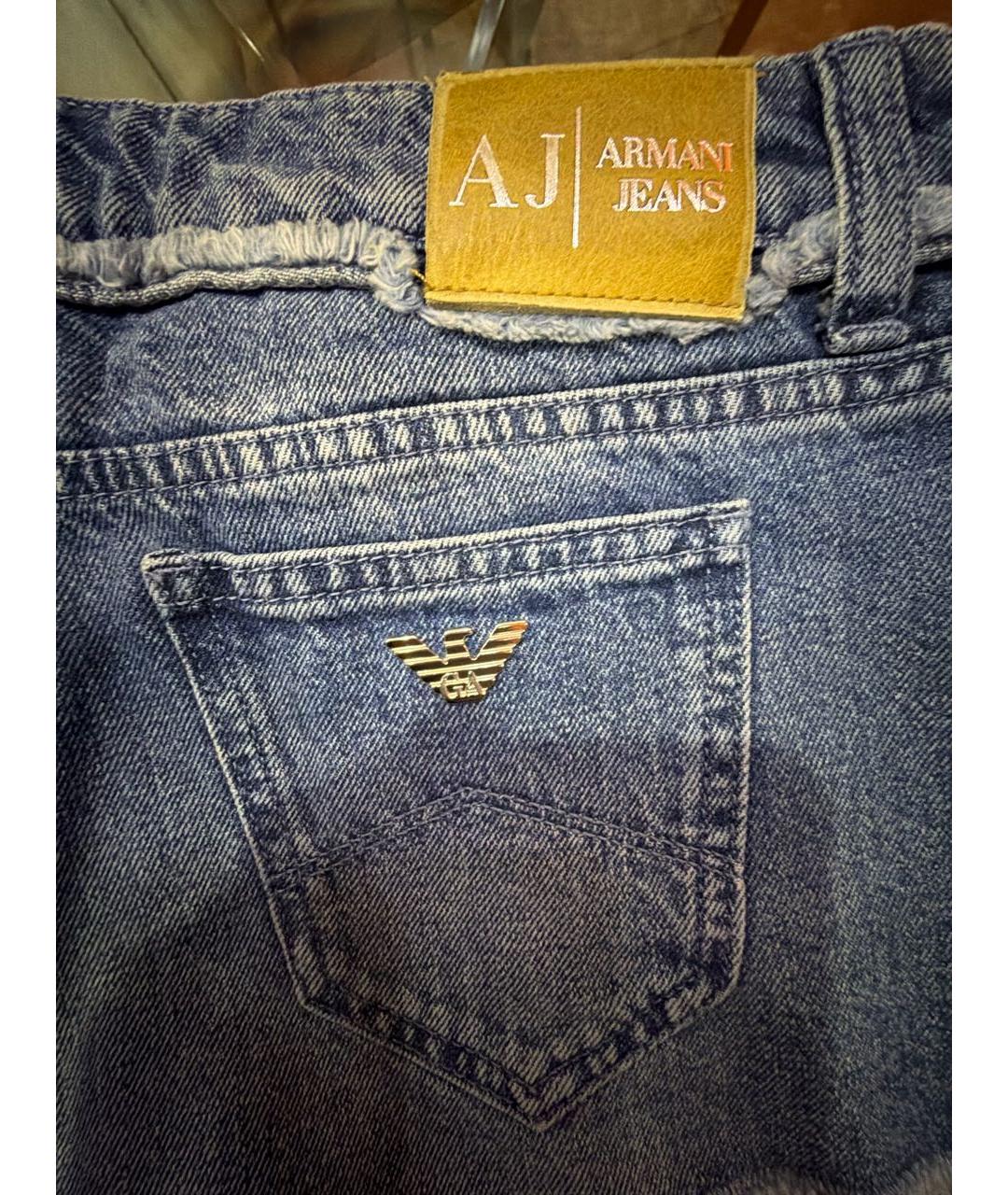 ARMANI JEANS Темно-синие деним шорты, фото 4