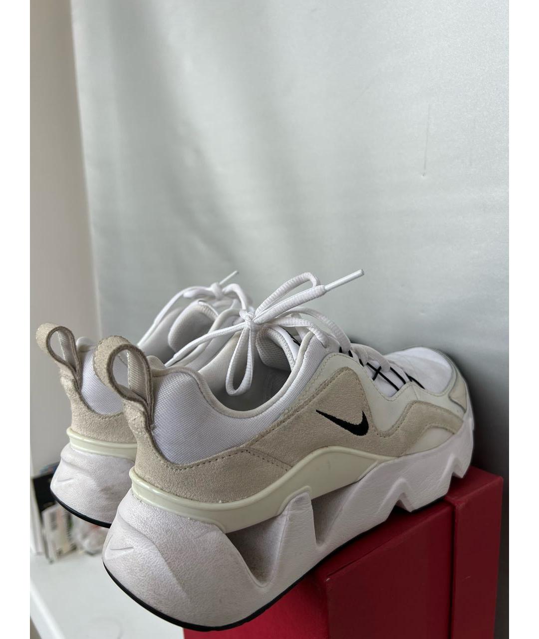 NIKE Белые замшевые кроссовки, фото 3