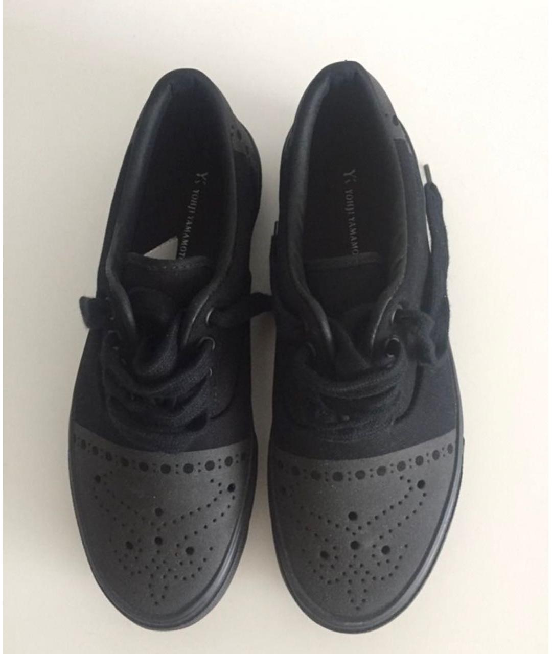 YOHJI YAMAMOTO Черные текстильные лоферы, фото 2