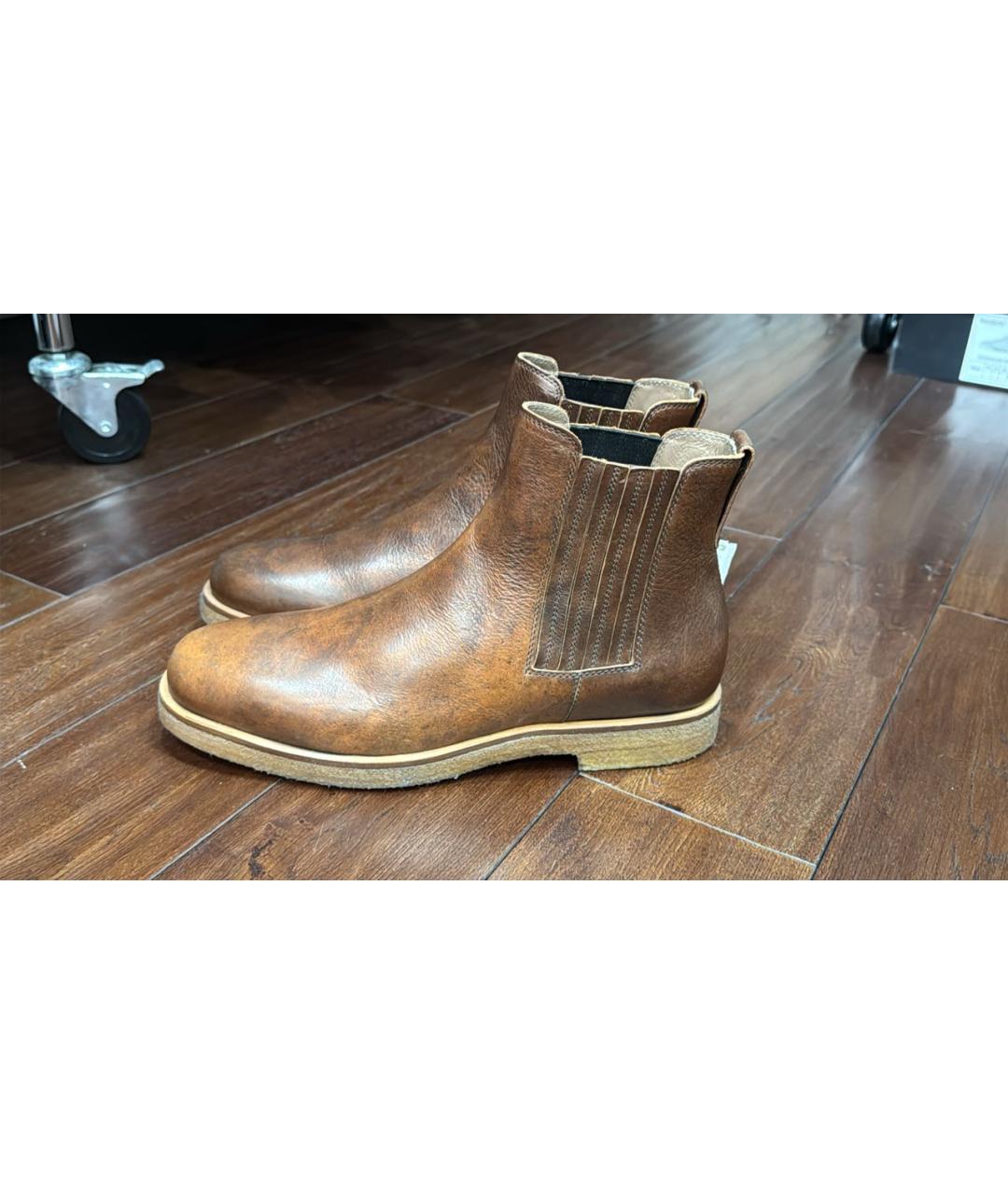 BRUNELLO CUCINELLI Коричневые кожаные высокие ботинки, фото 5