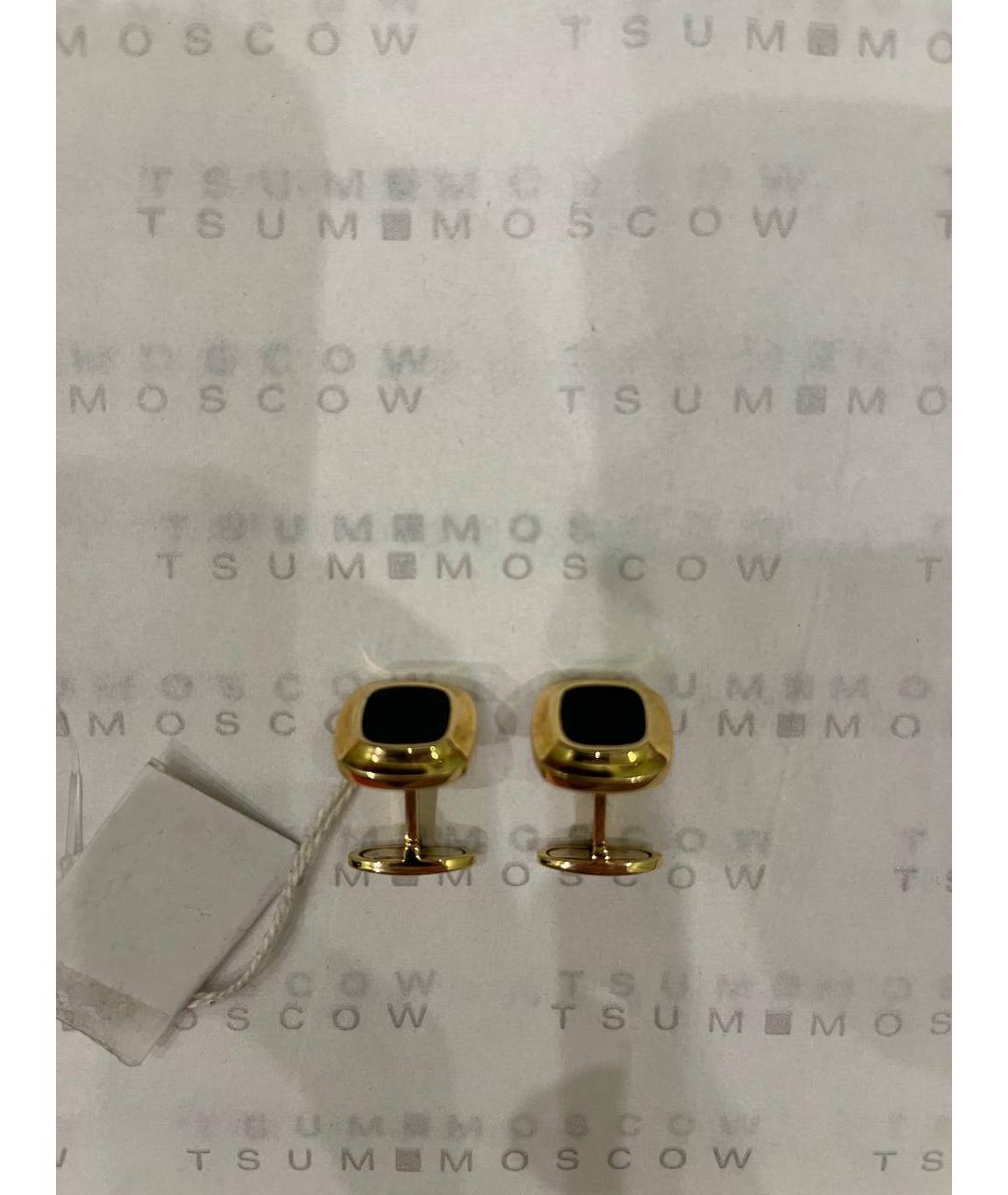 GUCCI Черные запонки из желтого золота, фото 7