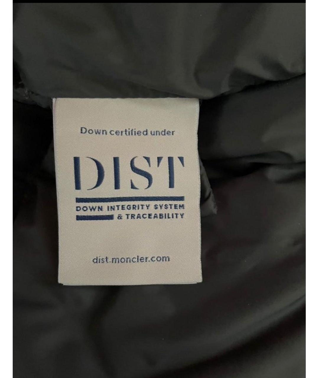 MONCLER Серый полиамидовый пуховик, фото 4