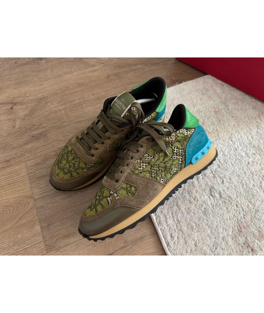 VALENTINO Коричневые кожаные кроссовки, фото 5