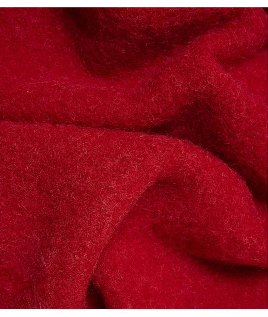 JACQUEMUS Красный шерстяной шарф, фото 4