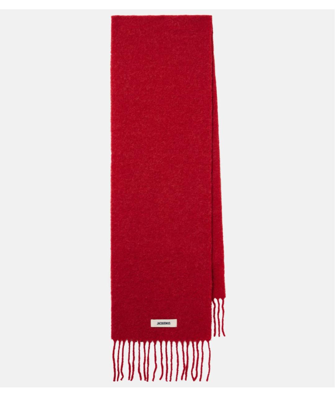 JACQUEMUS Красный шерстяной шарф, фото 6