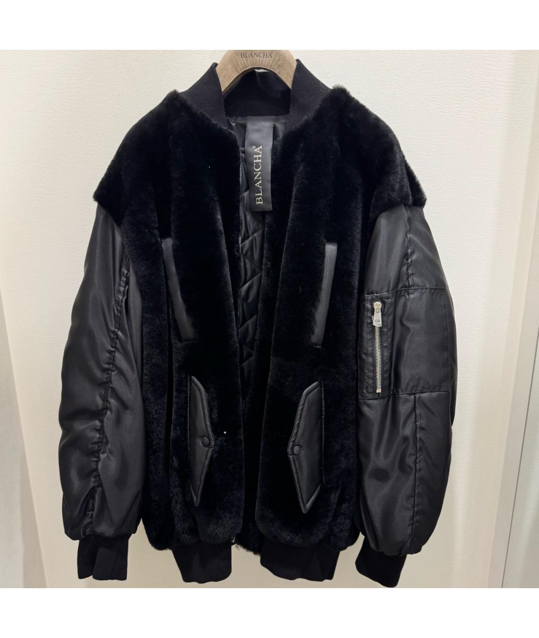 BLANCHA Черная дубленка, фото 8