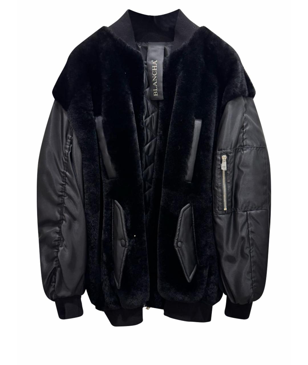 BLANCHA Черная дубленка, фото 1