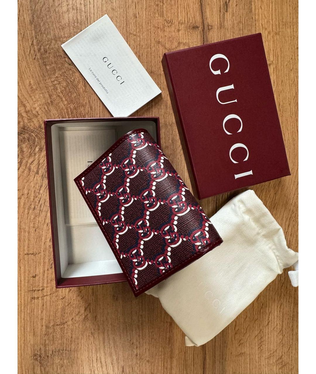GUCCI Бордовый кошелек, фото 7