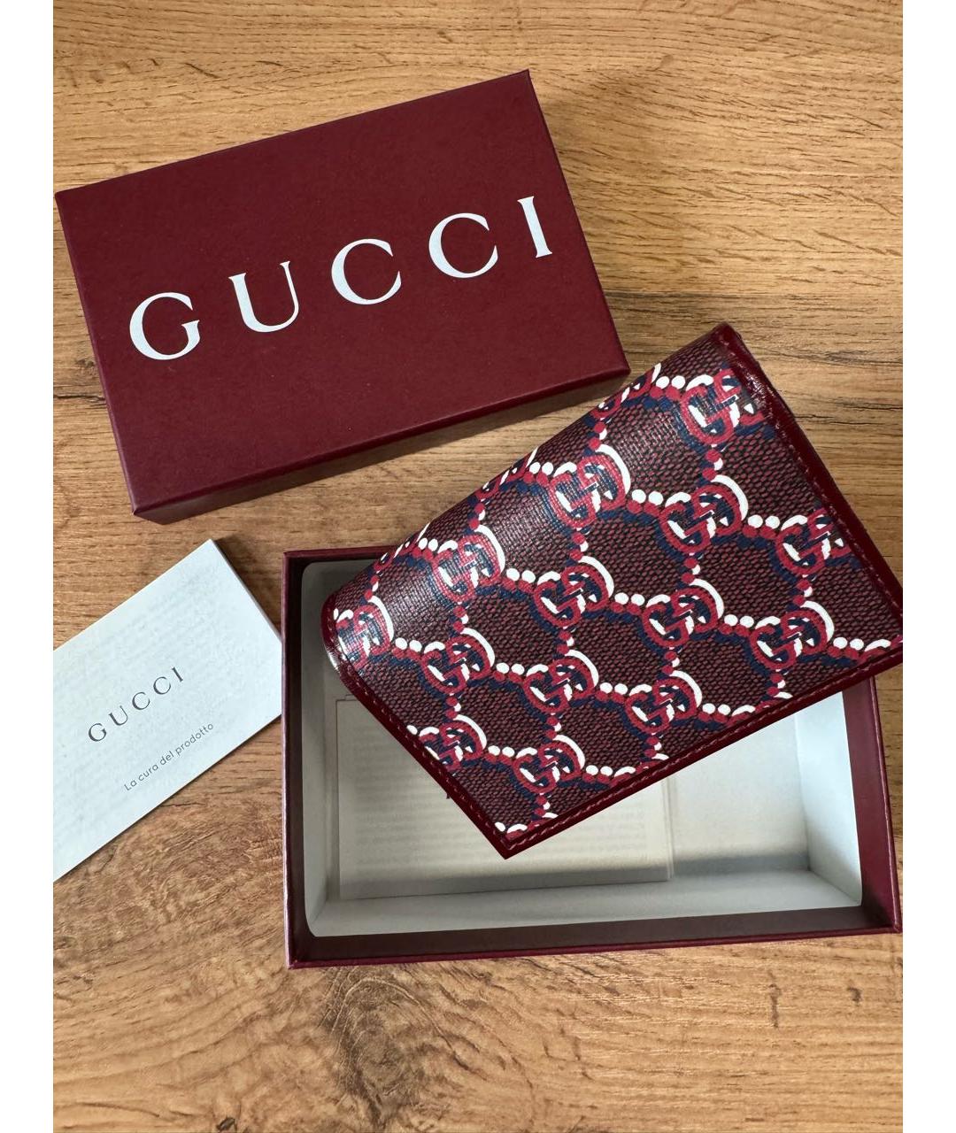 GUCCI Бордовый кошелек, фото 2