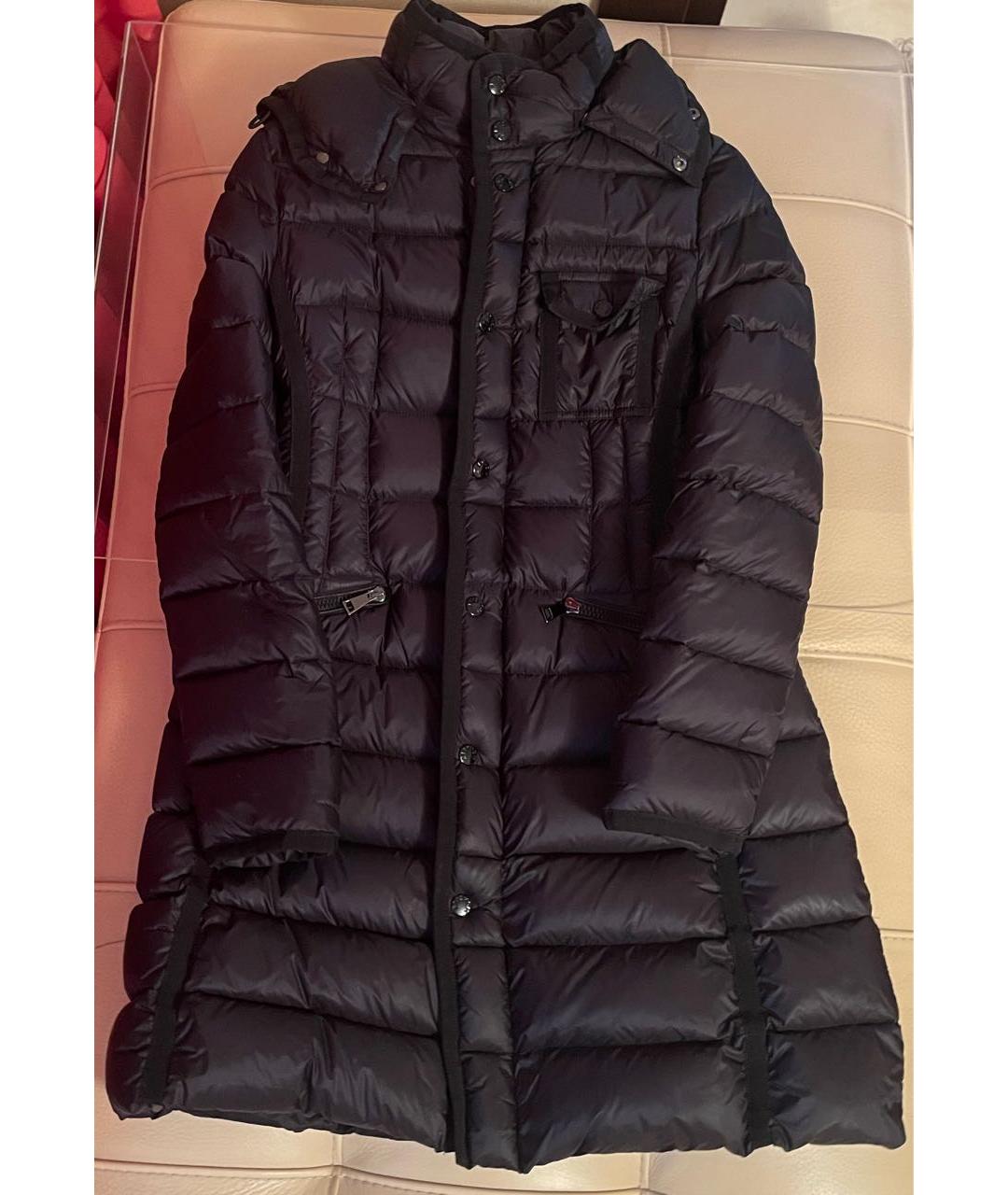 MONCLER Черный полиамидовый пуховик, фото 7