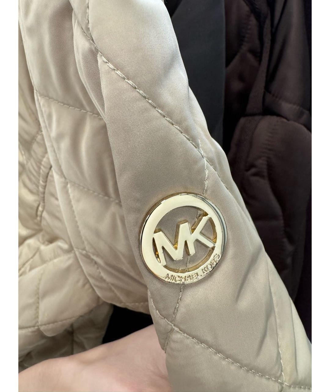 MICHAEL KORS Бежевая полиэстеровая куртка, фото 5
