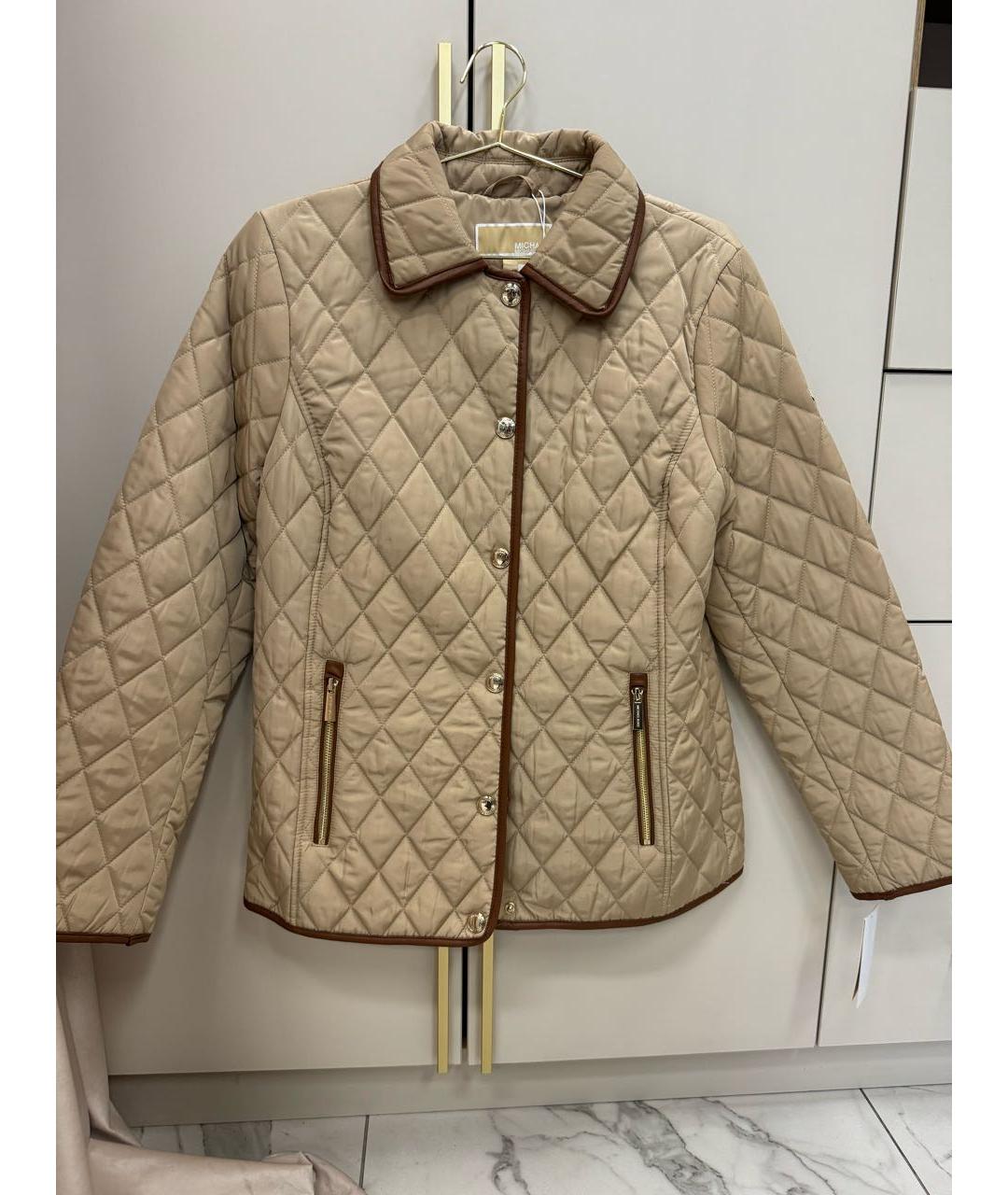 MICHAEL KORS Бежевая полиэстеровая куртка, фото 6