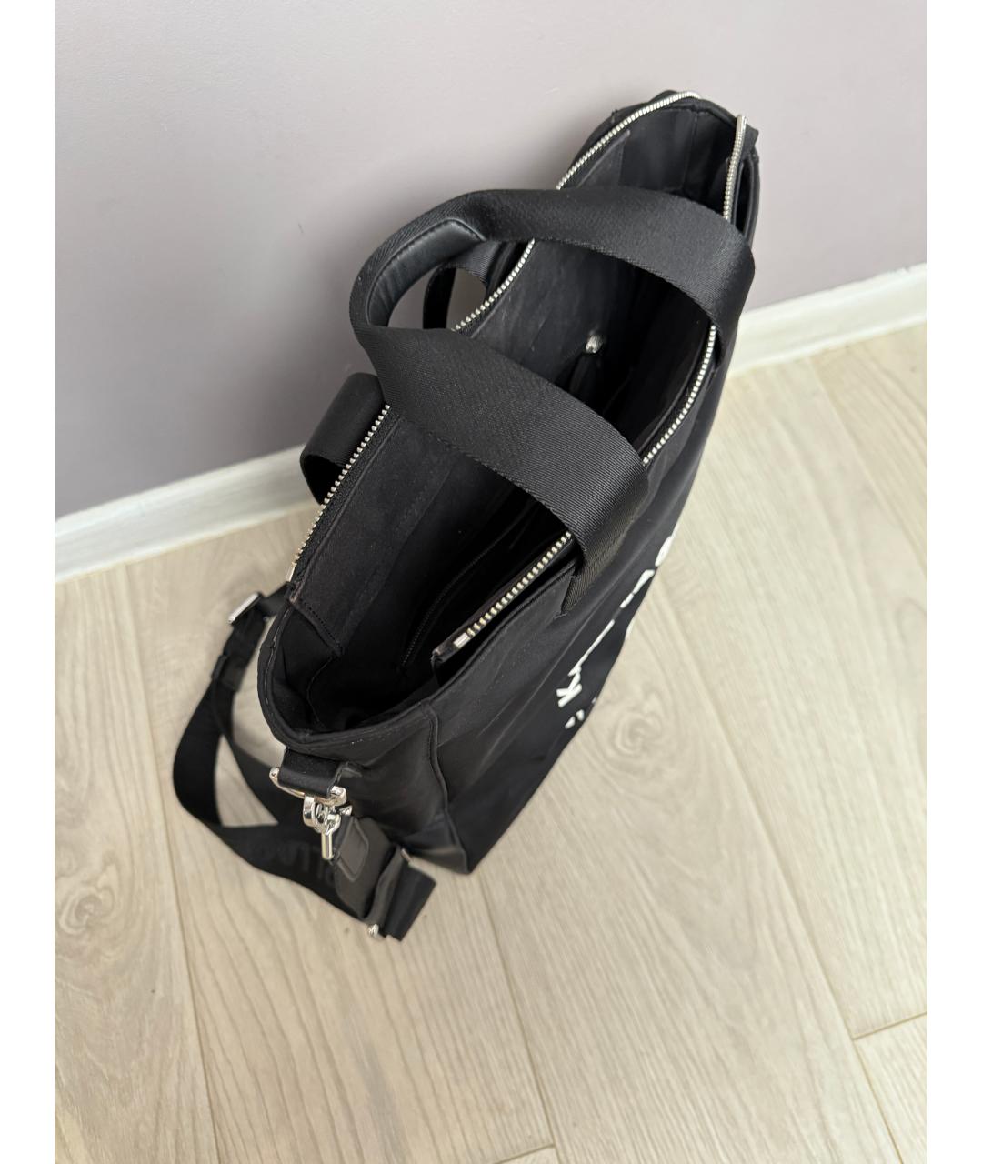 KARL LAGERFELD Черная тканевая сумка тоут, фото 4