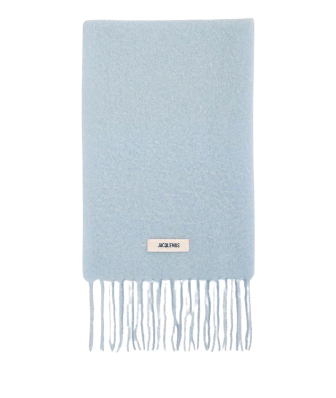 JACQUEMUS Голубой шерстяной шарф, фото 1