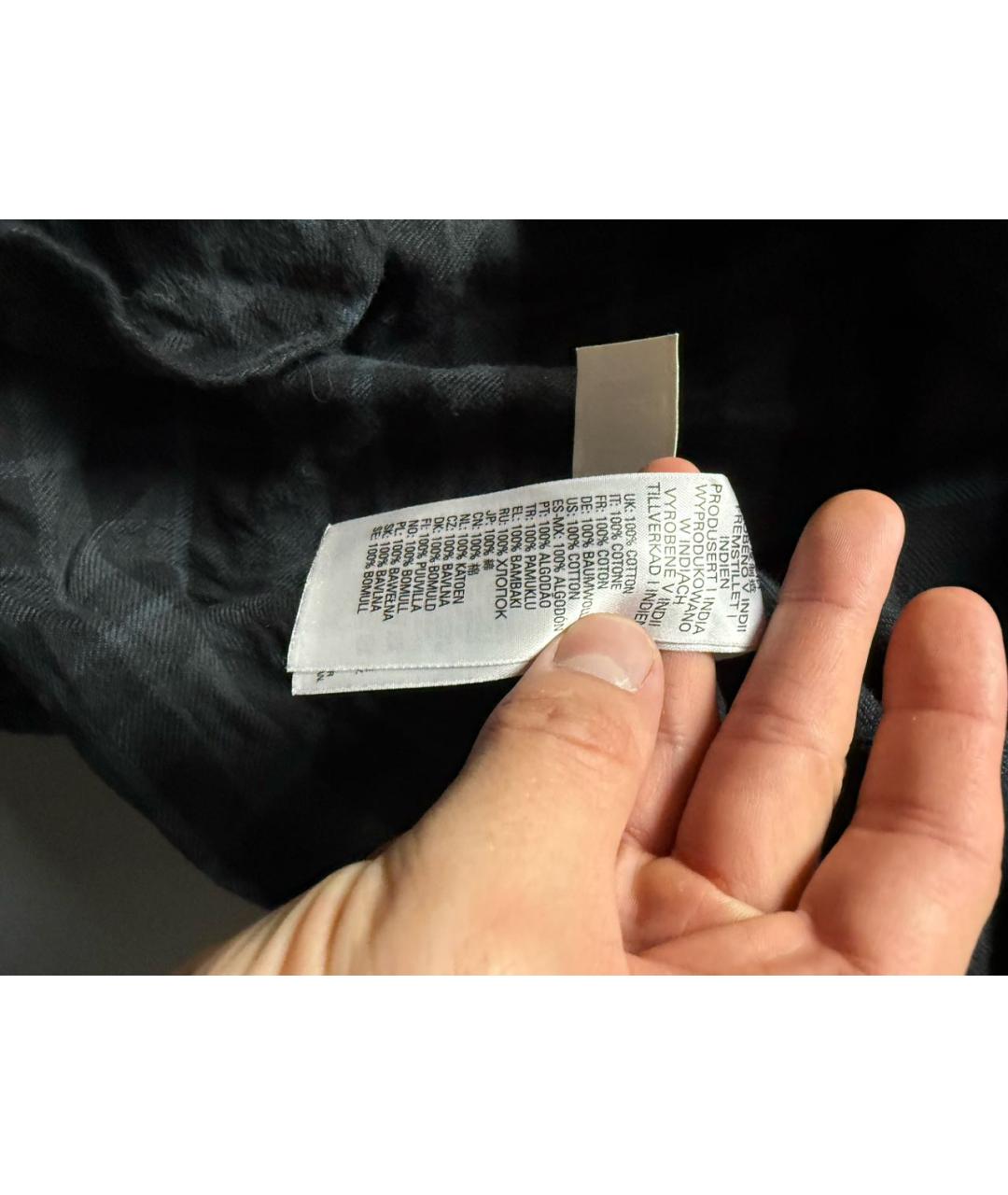 DIESEL Темно-синяя хлопковая кэжуал рубашка, фото 5