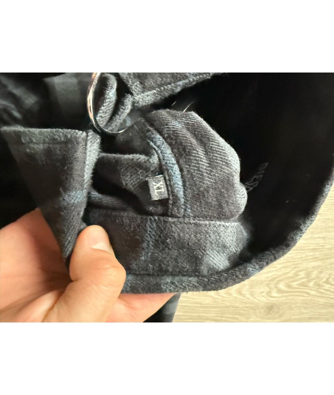 DIESEL Темно-синяя хлопковая кэжуал рубашка, фото 6