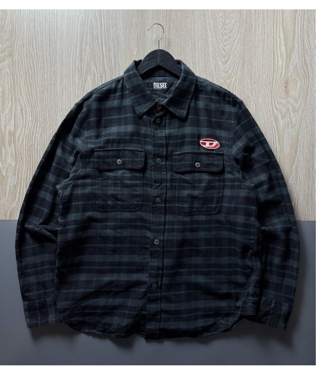 DIESEL Темно-синяя хлопковая кэжуал рубашка, фото 7