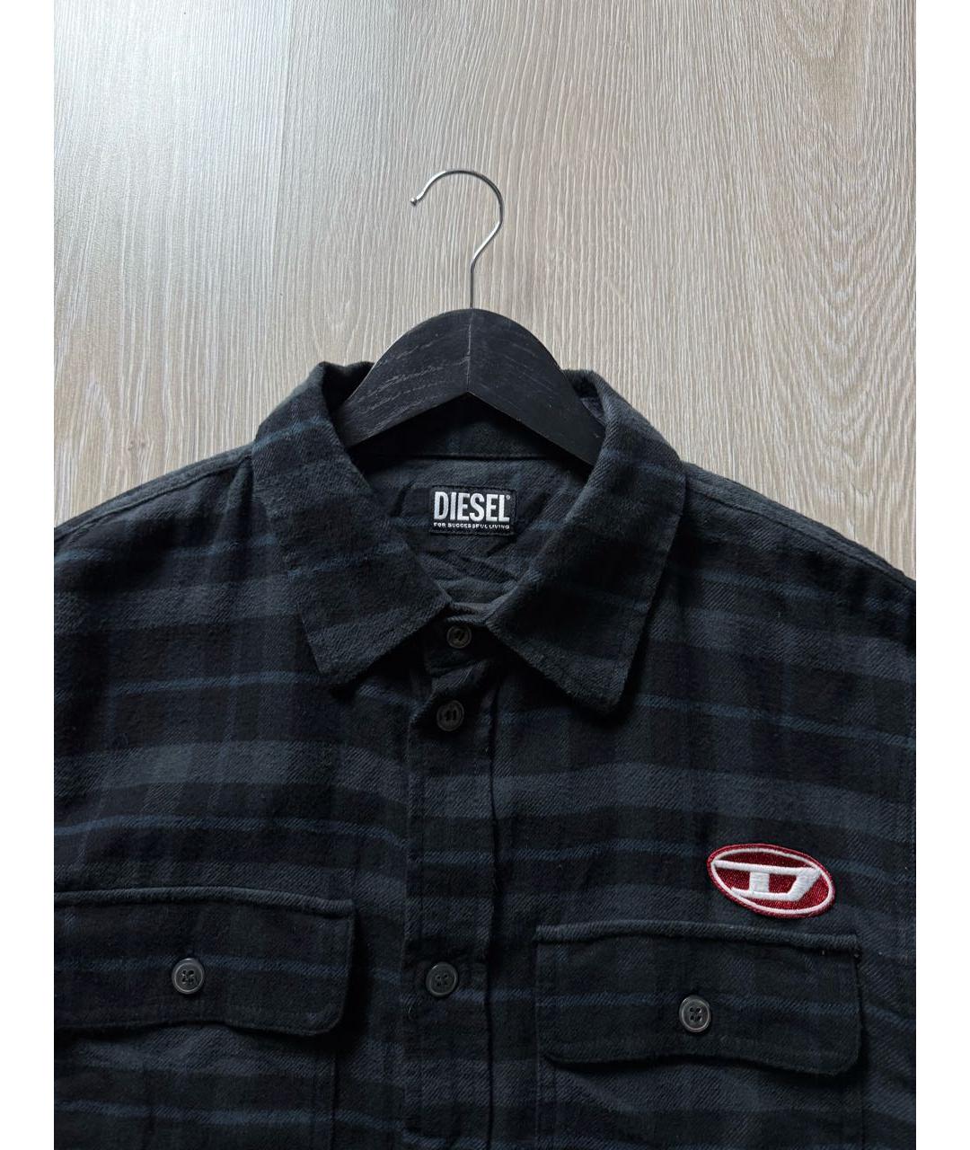 DIESEL Темно-синяя хлопковая кэжуал рубашка, фото 3