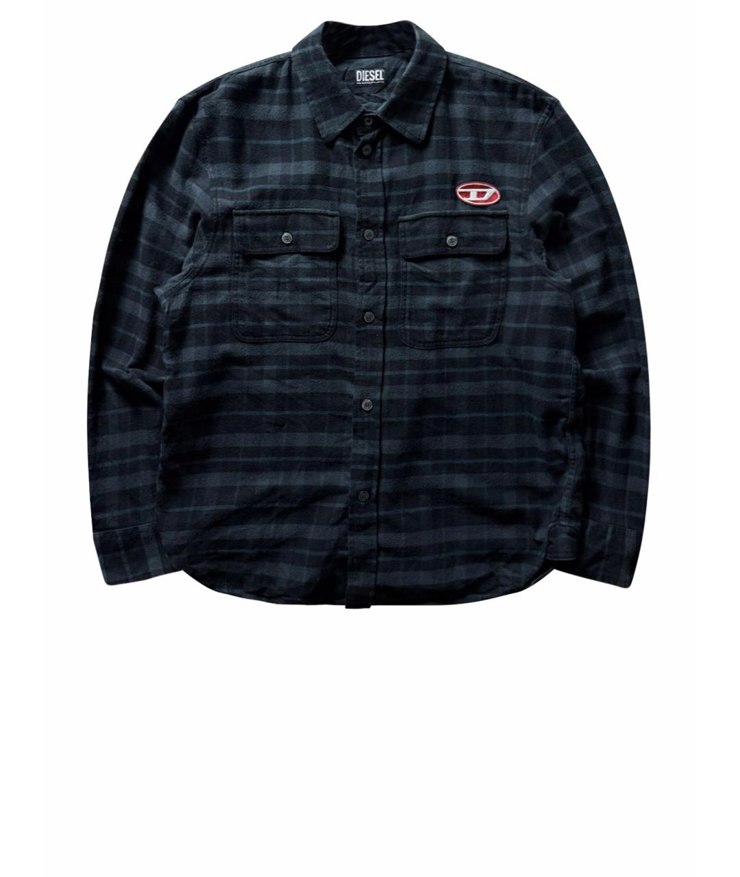 DIESEL Темно-синяя хлопковая кэжуал рубашка, фото 1