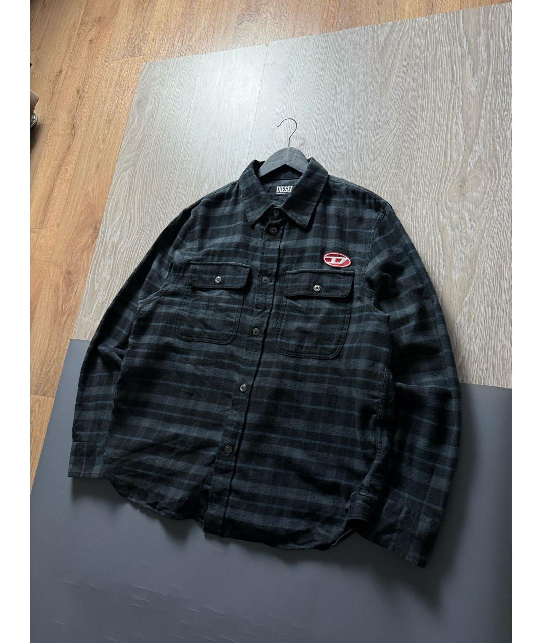 DIESEL Темно-синяя хлопковая кэжуал рубашка, фото 2