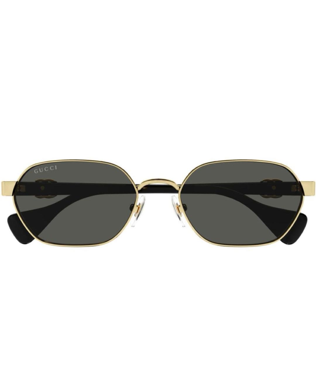 GUCCI Золотые металлические солнцезащитные очки, фото 1