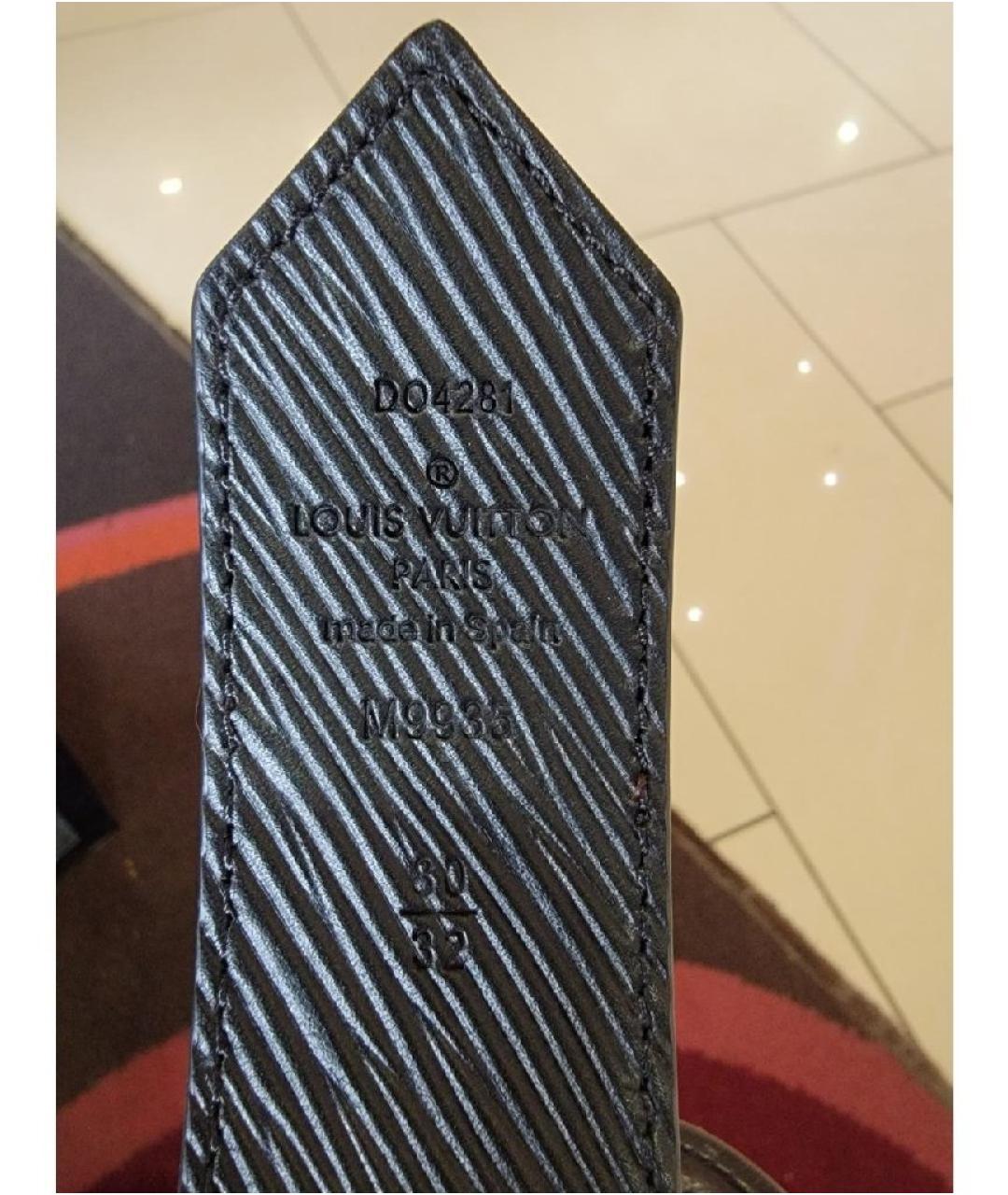 LOUIS VUITTON Коричневый кожаный ремень, фото 5